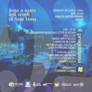 RIECCO LA FESTA  MARE AGLI SCOGLI DI SANT’ANNA 2024 CON LA SUA STORIA, LE SUE TRADIZIONI, LE SUE INNOVAZIONI – CON QUATTRO “RUOTI” DI PARMIGGIANA IL FAMOSO CHEF BRUNO BARBIERI CELEBRERA’ LA GUSTOSA PIETANZA SIMBOLO DELLA FESTA————————————————————–(clicca sulle foto, le vedrai in primo piao e più grandi )